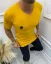 Jednoduché pánske žlté tričko Lagos