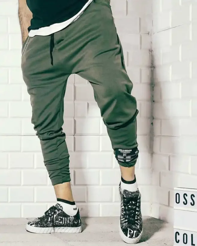 Green men's jogger sweatpants OT SS