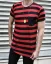 Men's striped t-shirt with a pocket black-red OT SS