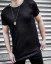 Stylish men's patterned t-shirt black OT SS - Size: S