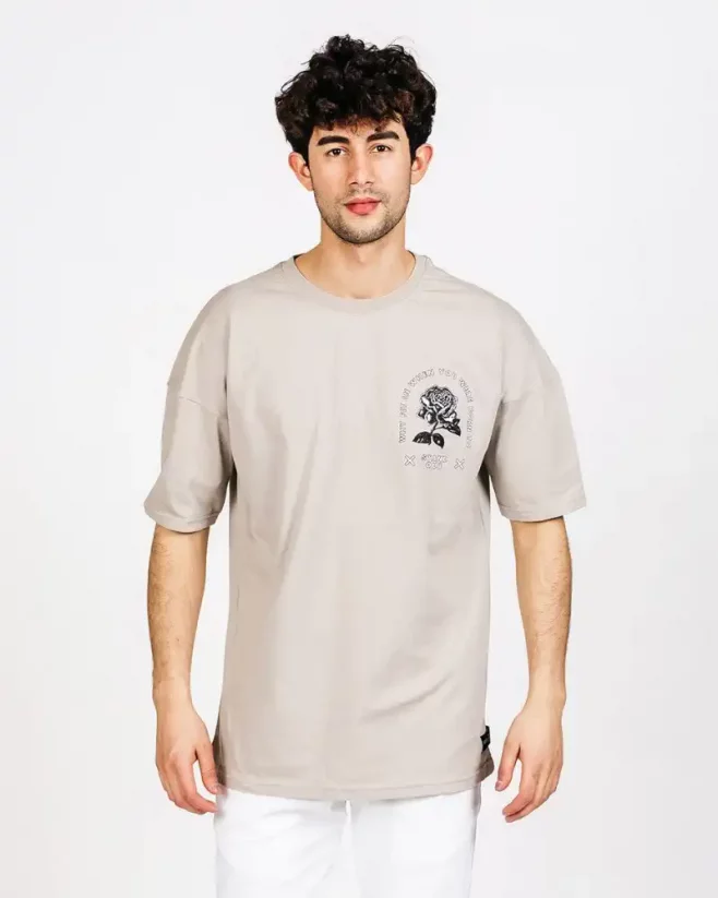 Green men's T-shirt OX Forever - Size: M