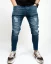 Ripped men's blue jeans Talk