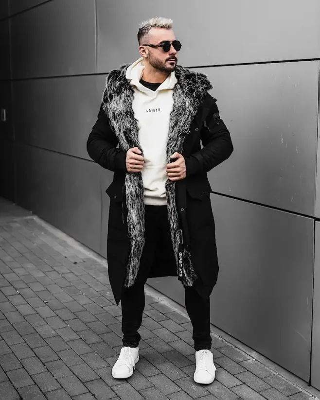 Pánská zimní bunda černá OJ Stranger - Velikost: L