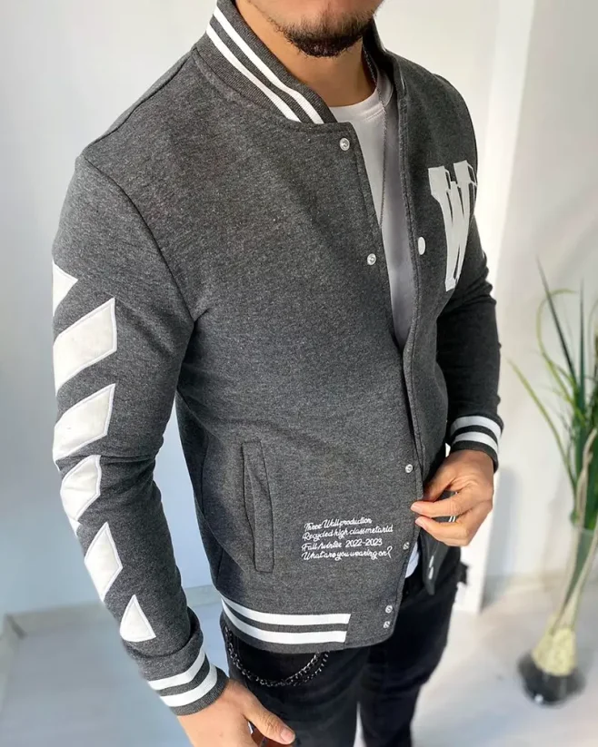Sports men's transitional jacket grey W - Size: XXL