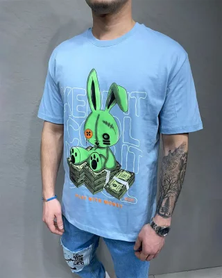 Blue men's t-shirt 2Y Premium Rabbit