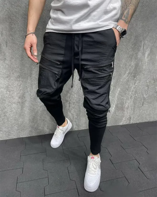 YUHAOTIN Black Sweatpants Men Lined Joggers Men's Fashion