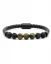 Men's magnetic bracelet with lava stones and tiger eye stones