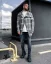 Men's poncho Black Island gray