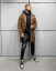 Men's flannel long jacket Black Island - Size: S