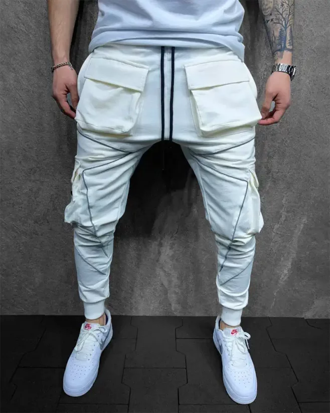 Unique men's sweatpants white 2Y Premium Safety