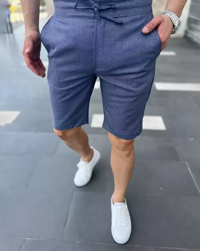 Stylish men's shorts blue DJP09 - Size: 31