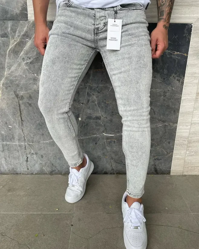 Men's gray skinny fit jeans Reflect