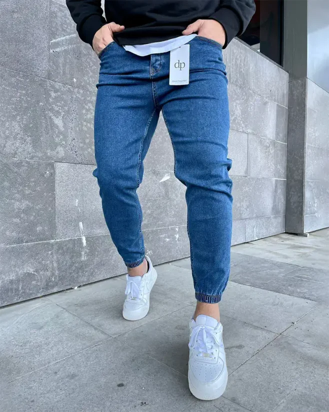 Blue men's jogger jeans DP004