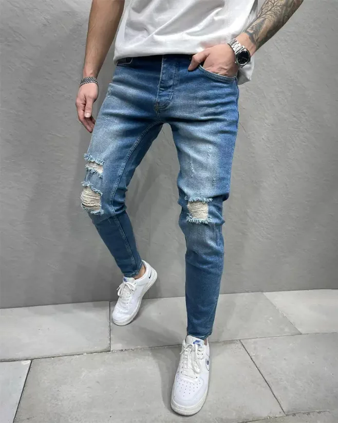 Blue men's jeans 2Y Premium Humor - Size: 31