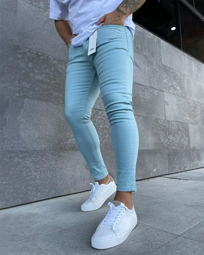 Světle-modré pánské džíny DP736M
