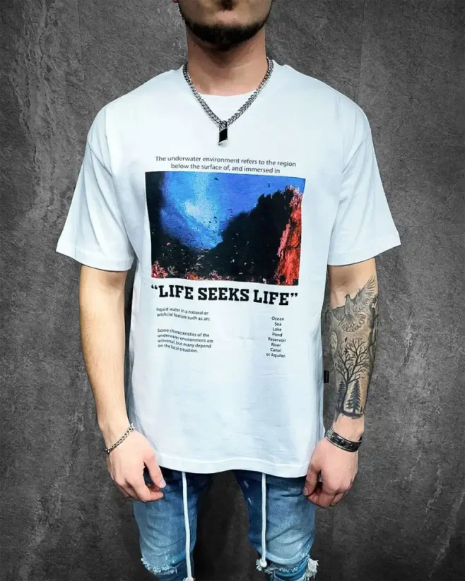 Bílé pánské tričko 2Y Premium Life - Velikost: L
