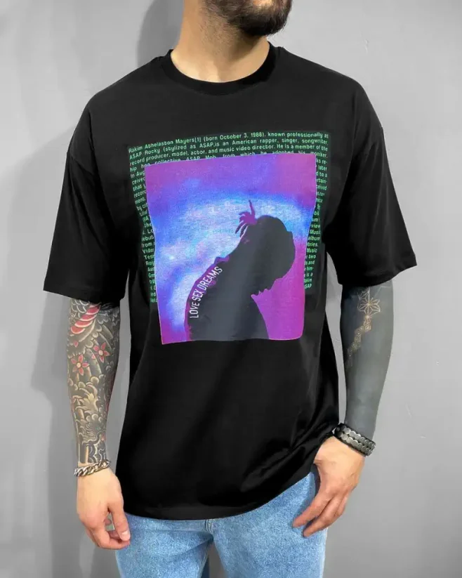Men's black T-shirt Black Island Dreams