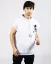 White men's t-shirt with hood OX 2PAC