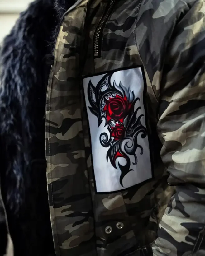 Maskáčová pánská zimní bunda parka zelená OJ RoseX - Velikost: S
