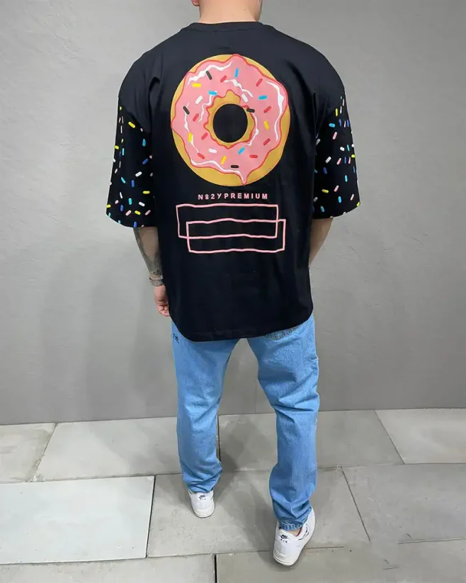 Černé pánské triko 2Y Premium Donut