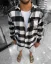 Black-white-men's flannel shirt OT SS Check