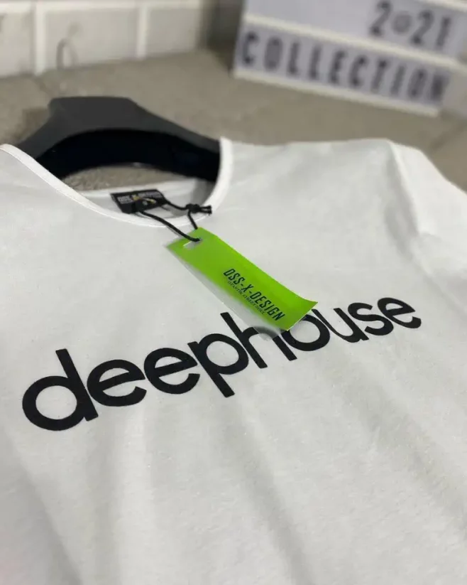 Bílé pánské tričko OT SS Deephouse - Velikost: M