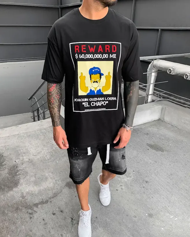 Men's black T-shirt Black Island Reward