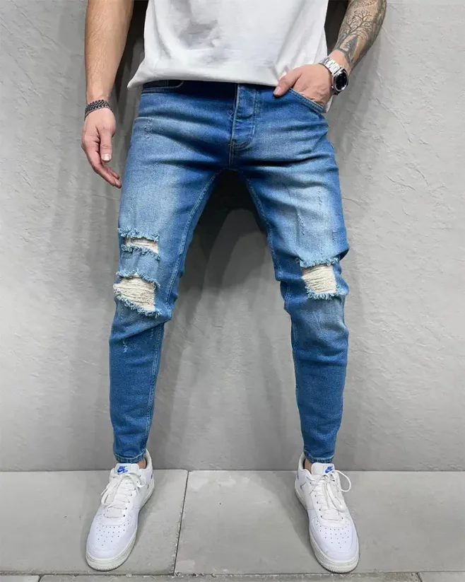 Modré pánské džíny 2Y Premium Humor - Velikost: 30