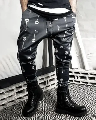 Men's jogger pants black OT SS Skull