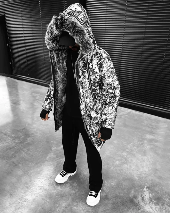 Camouflage men's winter jacket parka OJ Legend - Size: S