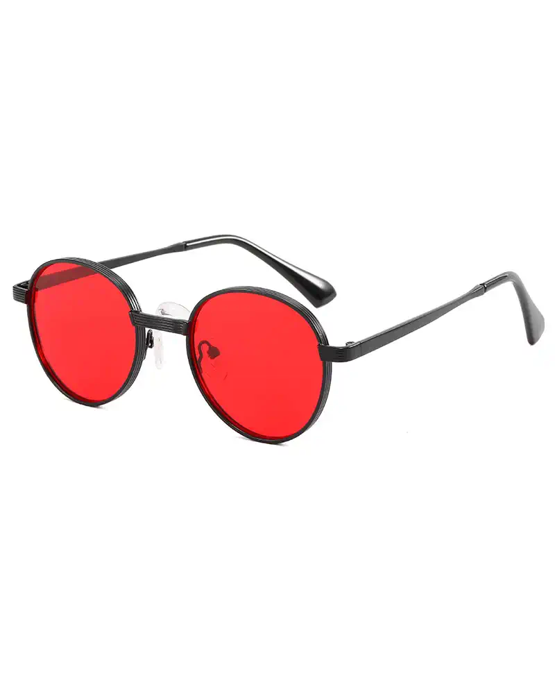Golden Casual Wear Round Shape Style Metal Frame Sunglasses For Men And  Women With Case