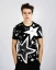 Black men's T-shirt OX Stars - Size: M