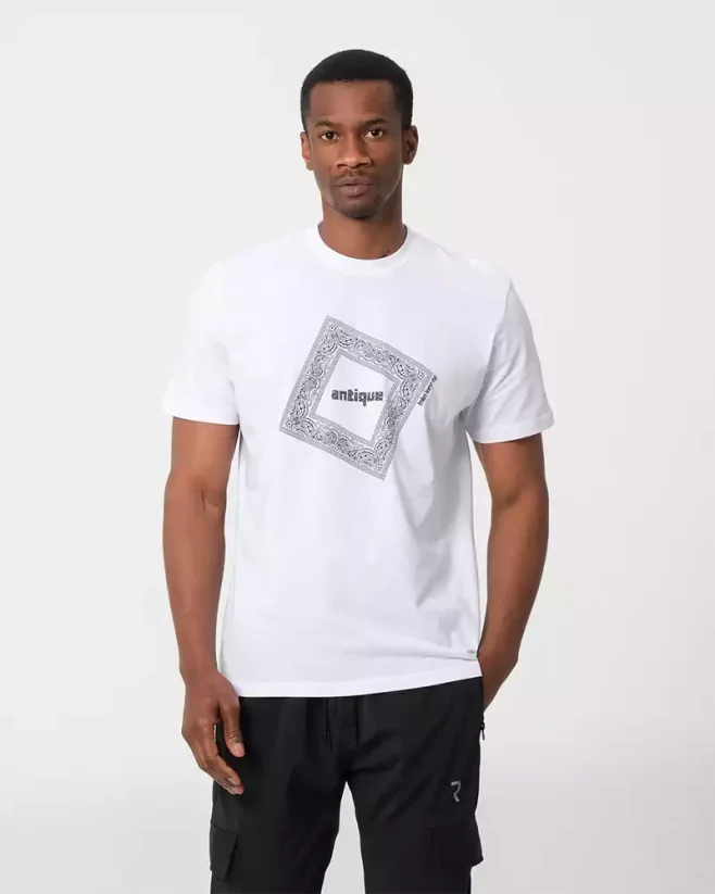 White men's t-shirt Antique - Size: XXL