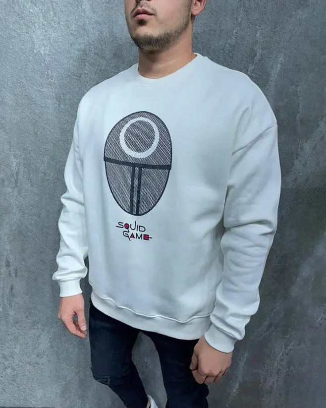 Biela pánska mikina 2Y Premium Game - Veľkosť: L