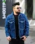 Dark blue men's denim jacket MR Chic