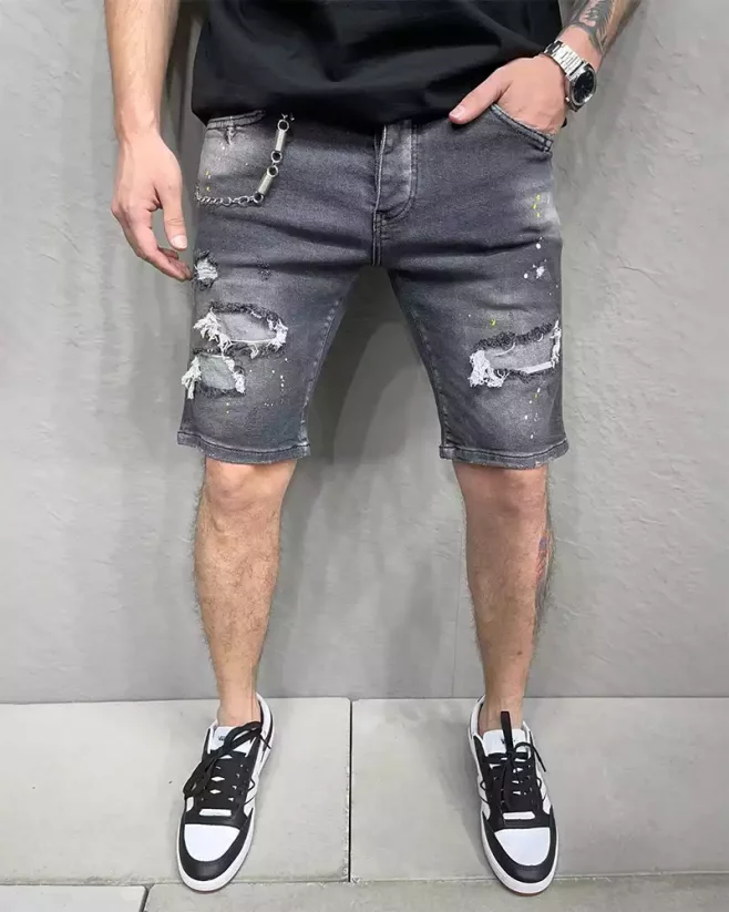 Gray men's denim shorts 2Y Premium Wonder - Size: 30