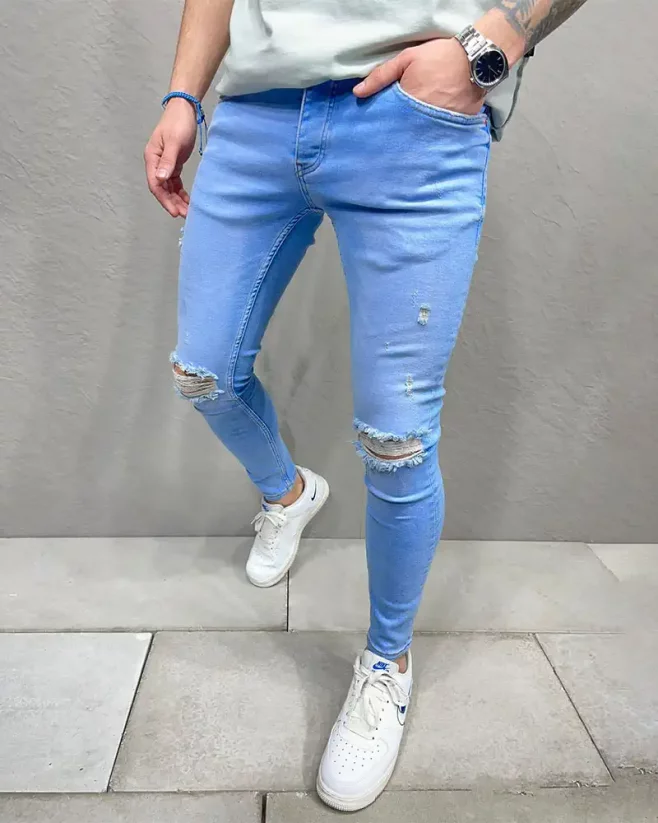 Modré pánské džíny 2Y Premium Laugh