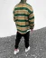 Checkered men's flannel Black Island green