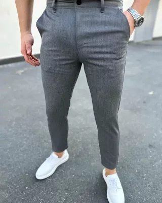 Men's elegant SKINNY pants grafit DJP56