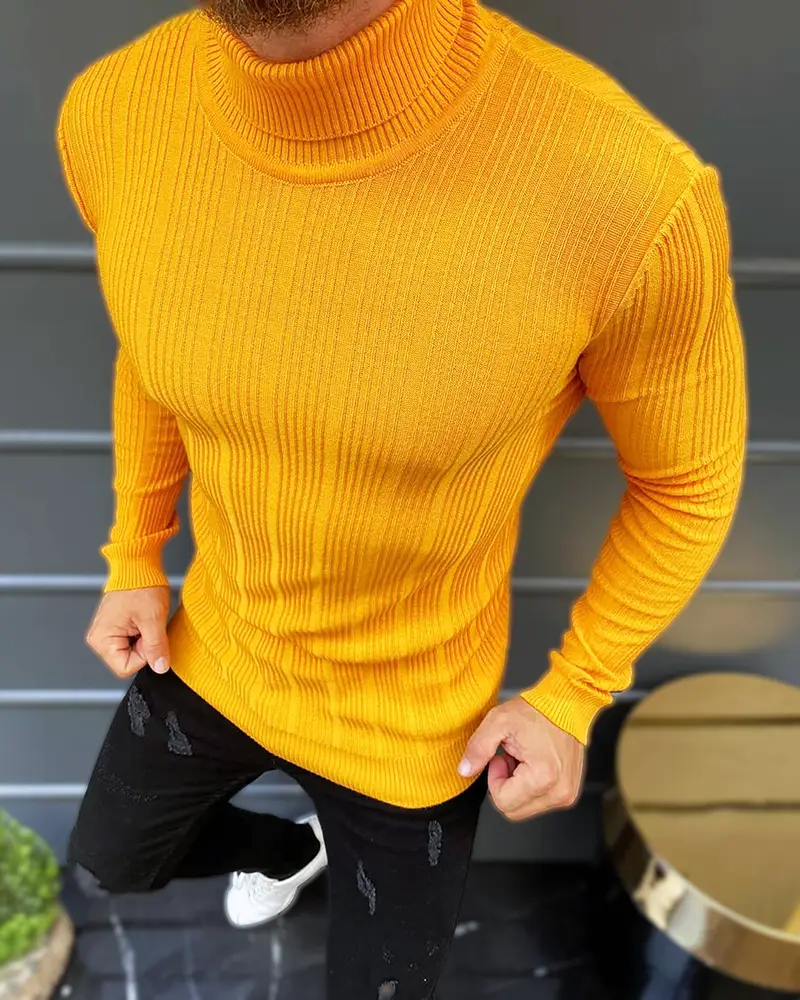 Yellow men s turtleneck LAGOS Alone Fashionformen.eu