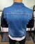 Men's blue denim jacket with leather sleeves DR Night