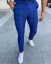 Pánské elegantní kárované kalhoty modré DJP21