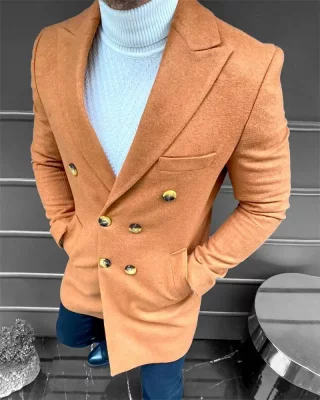 Men's brick coat with double fastening HQ020