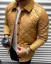 Elegant men's transitional jacket gold DJP90