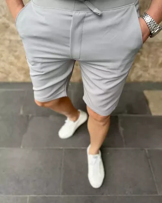 Štýlové pánske kraťasy sivé DJP12