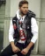 Black men's vest with fur OJ Army - Size: M