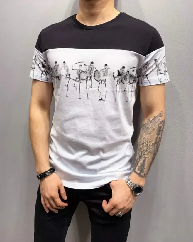 White men's t-shirt 2Y Premium Skeleton