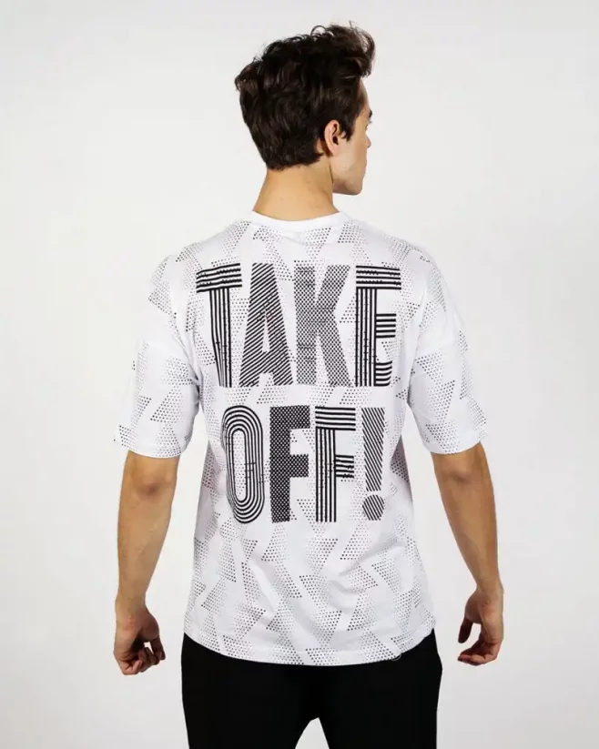 White men's t-shirt OX TAKE OFF - Size: XL