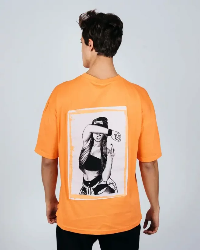 Oranžové pánské tričko OX Bone
