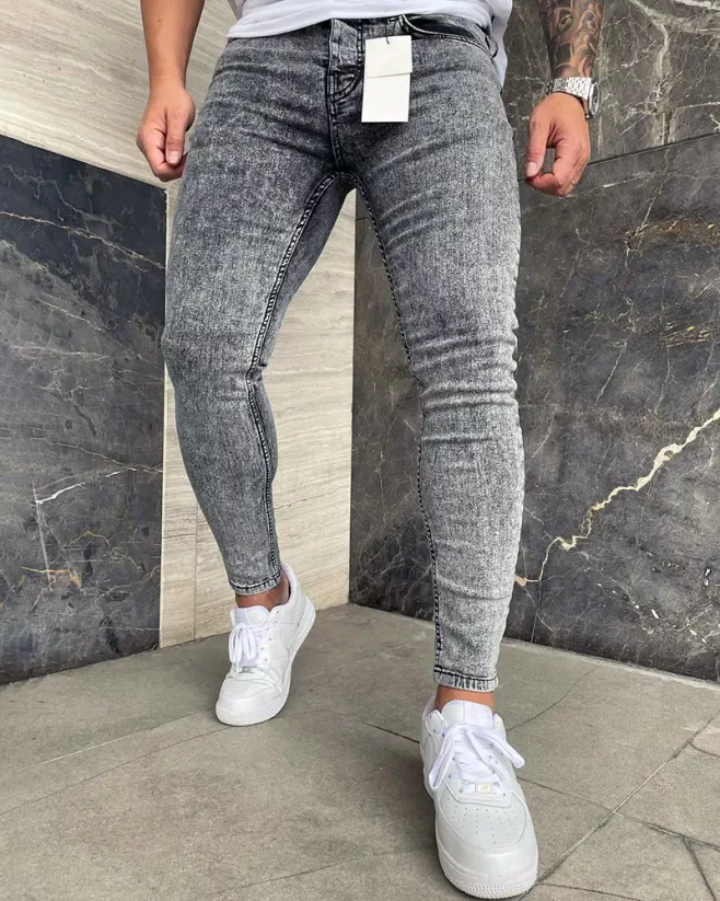 Gray men's jeans DP738